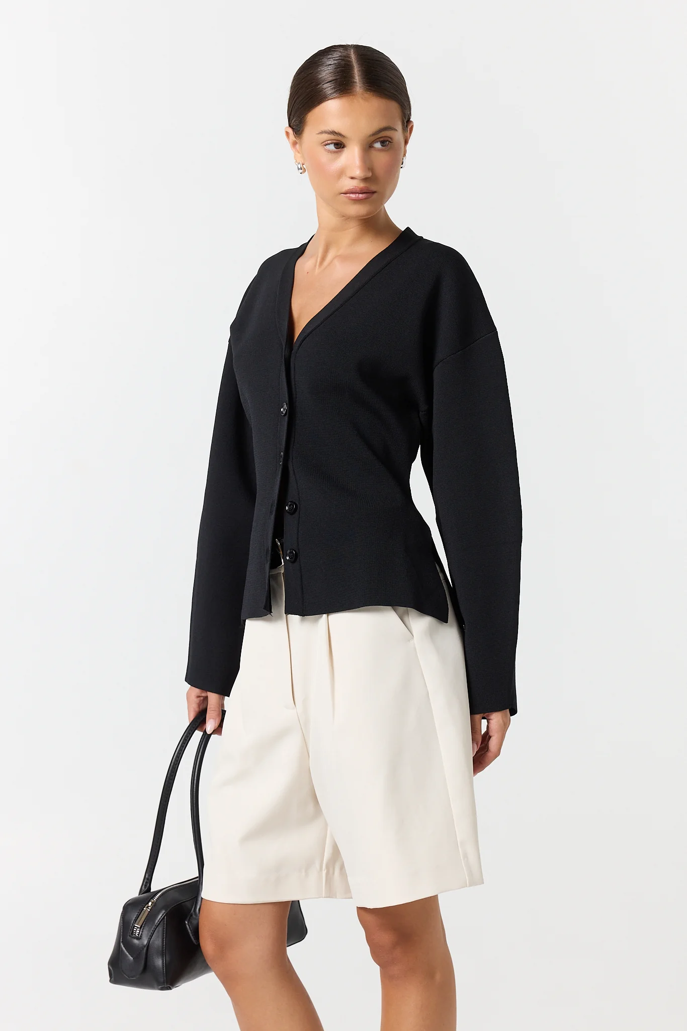 Matilda Cinched Cardigan (Black) - Image 5