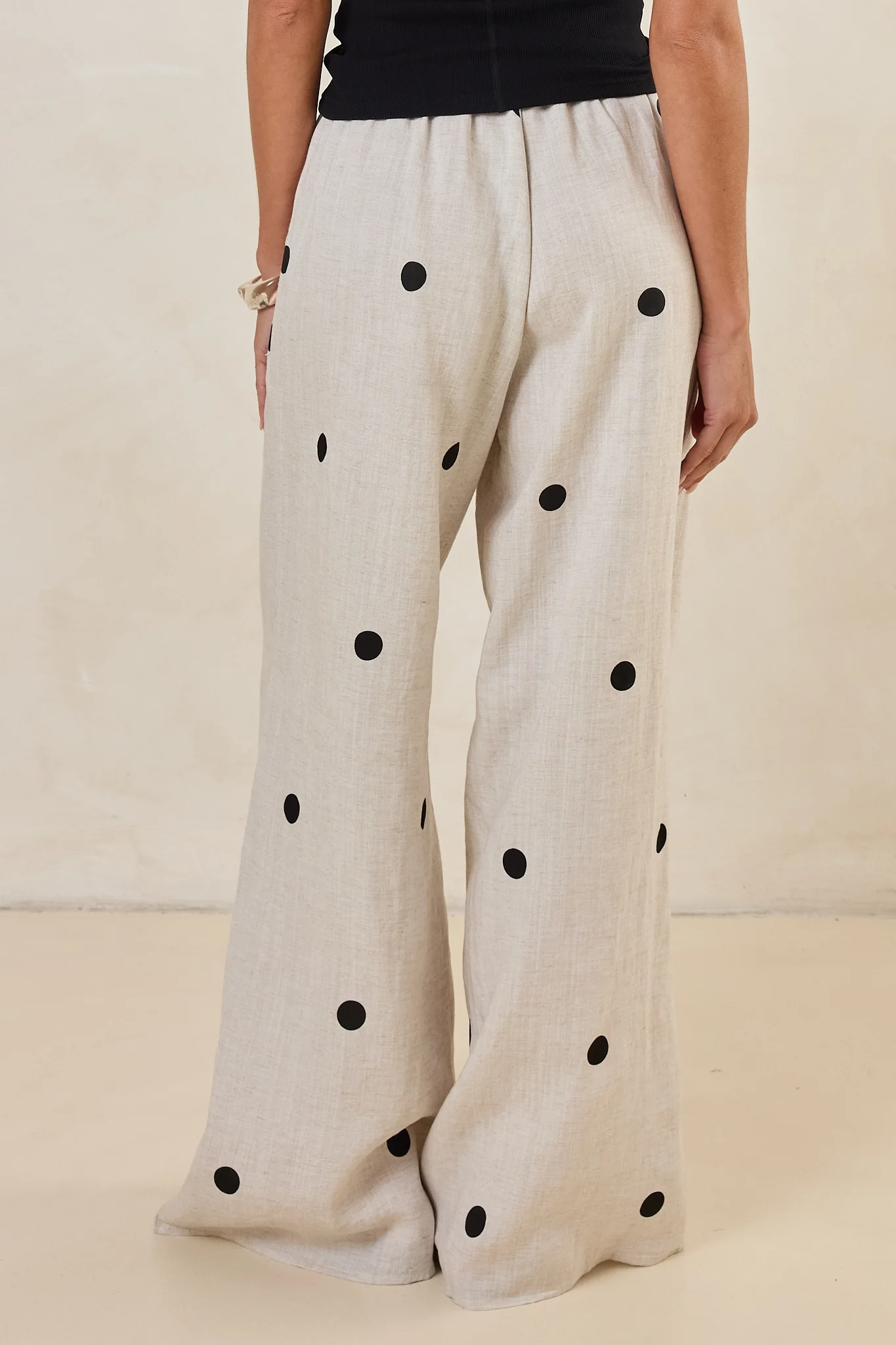 Maxine Pant (Beige/Black Polka) - Image 7
