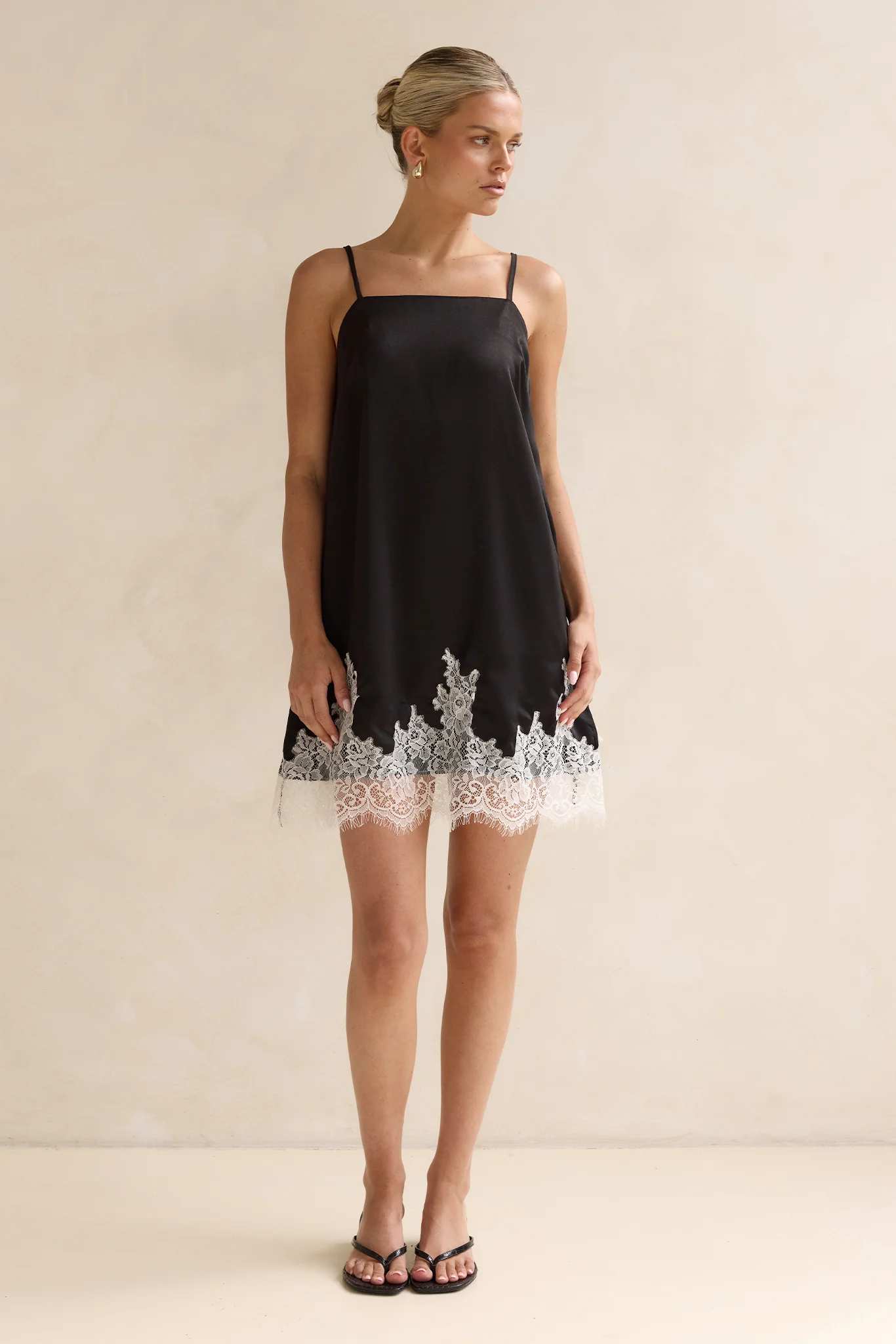 Melissa Mini Dress (Black) - Image 3