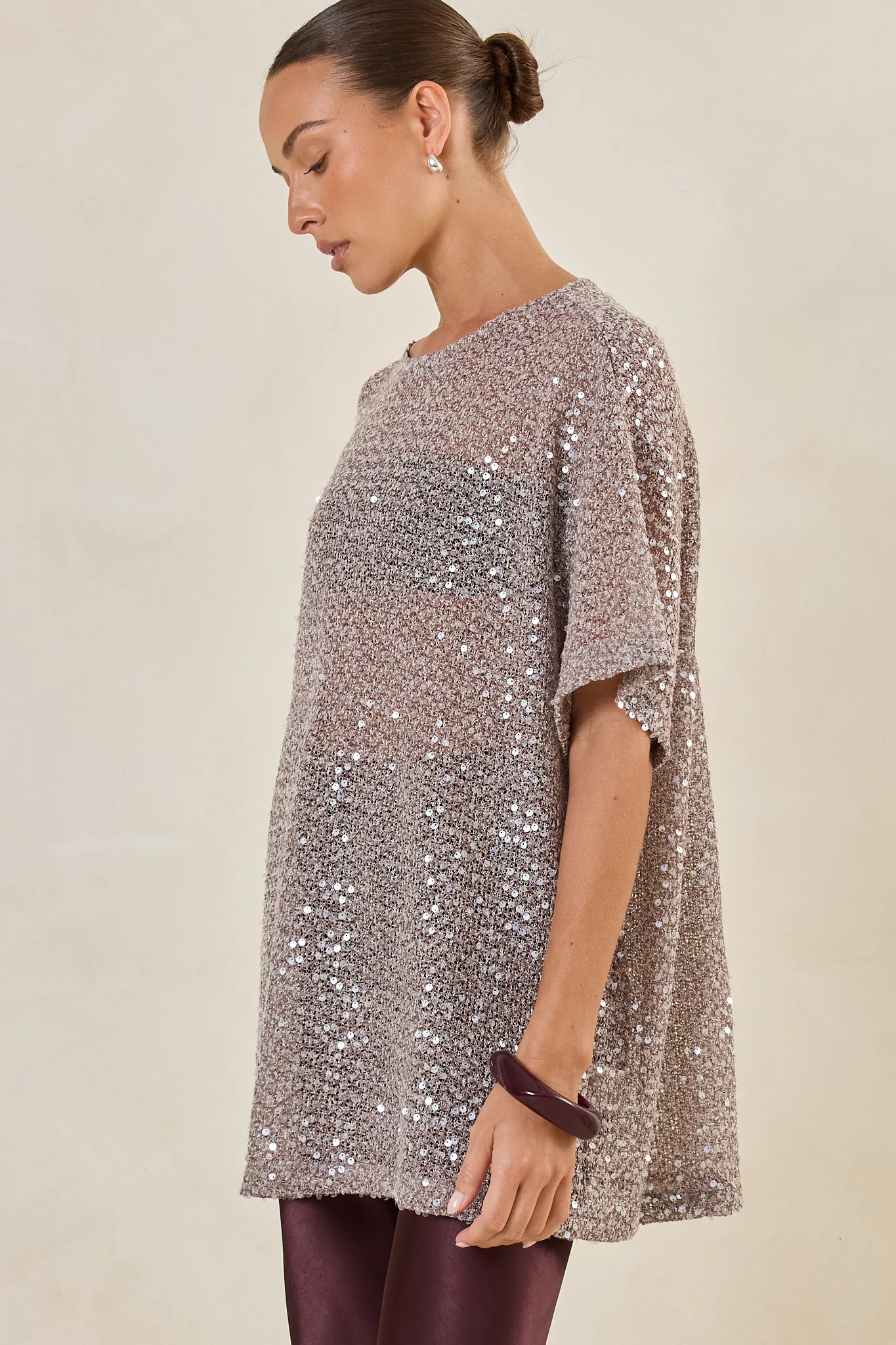 Micah Sequin Knit Tee (Dusty Mauve) - Image 6