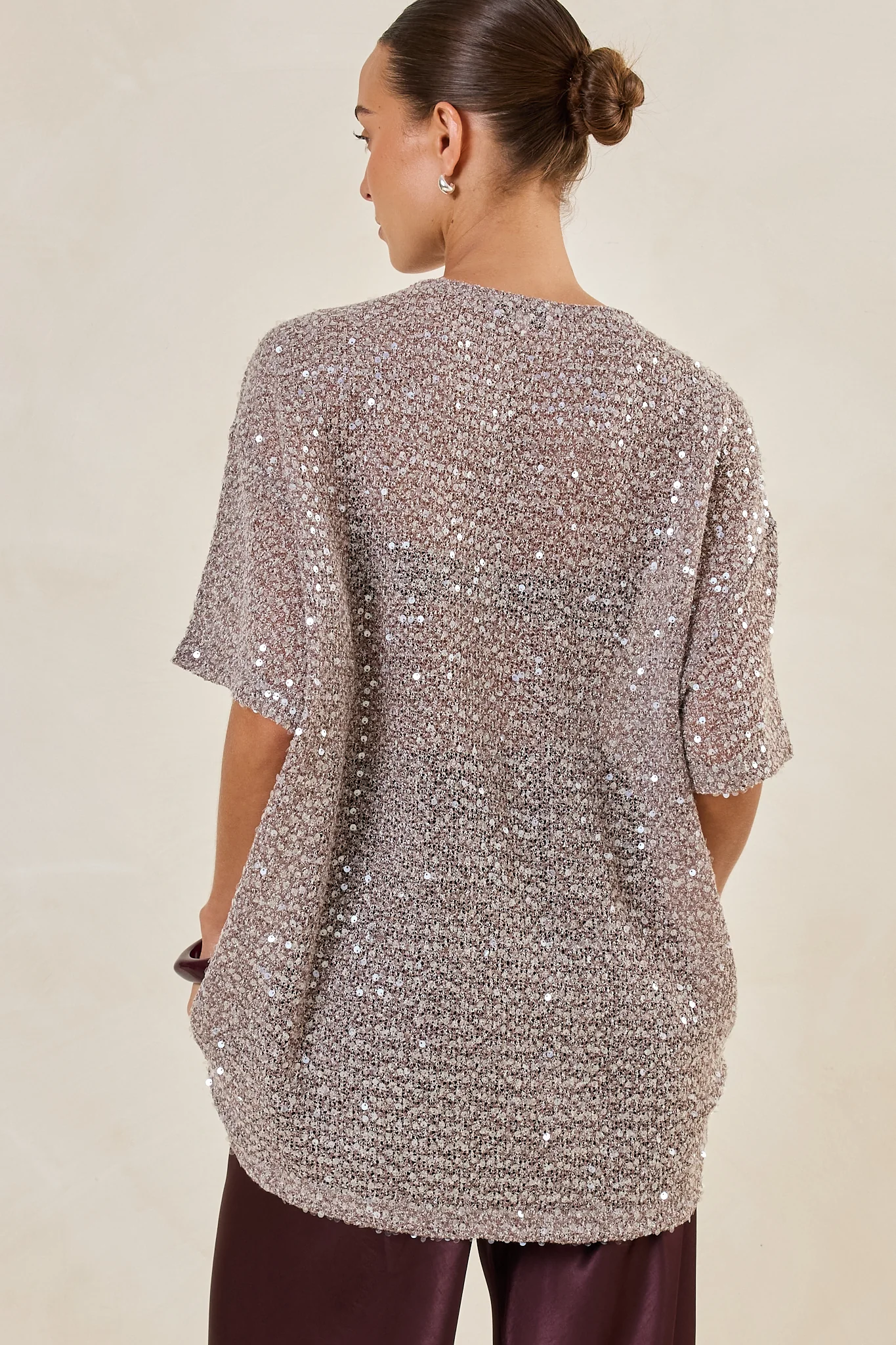 Micah Sequin Knit Tee (Dusty Mauve) - Image 7