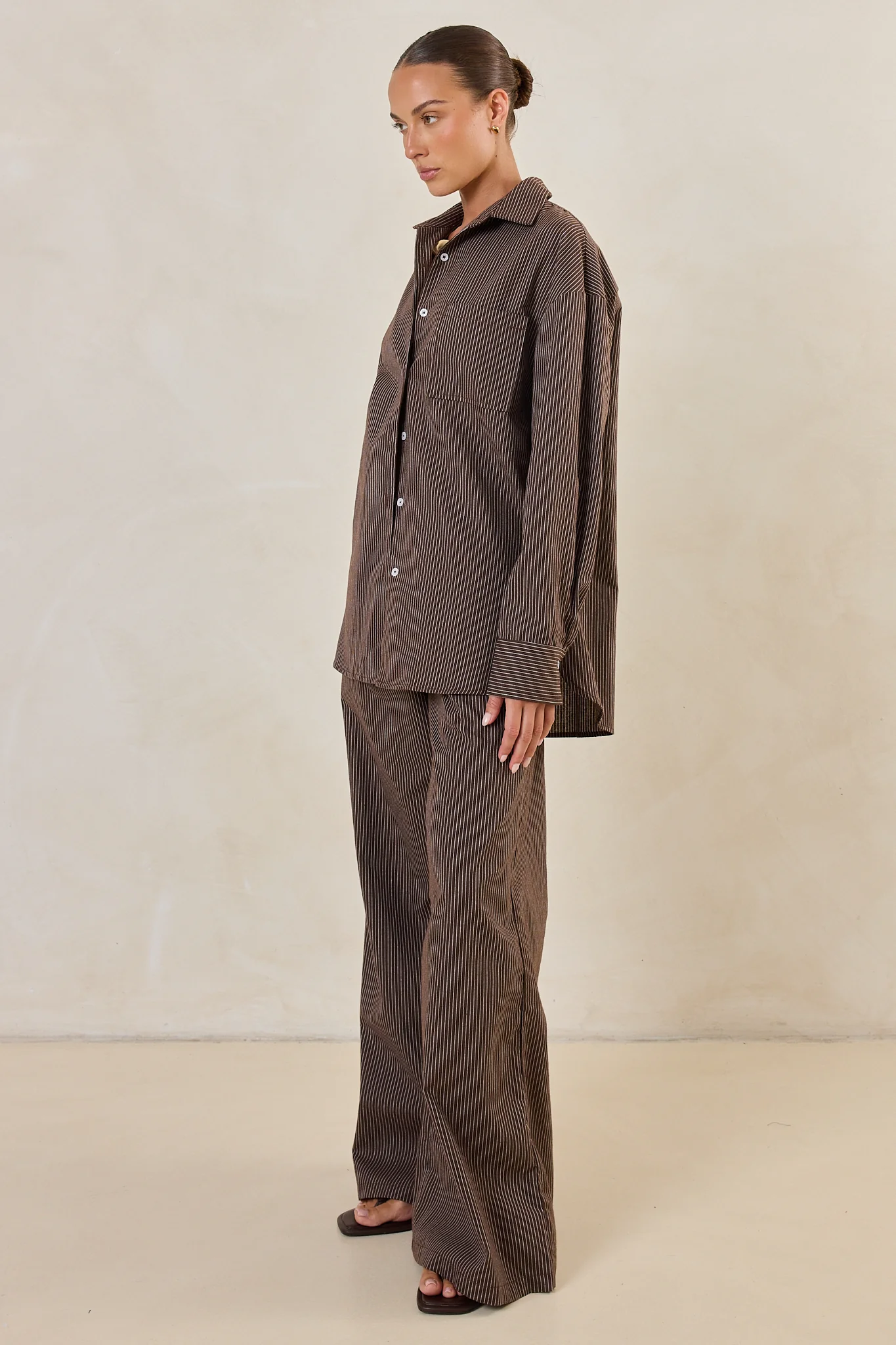 Miller Shirt (Choc Pinstripe) - Image 5