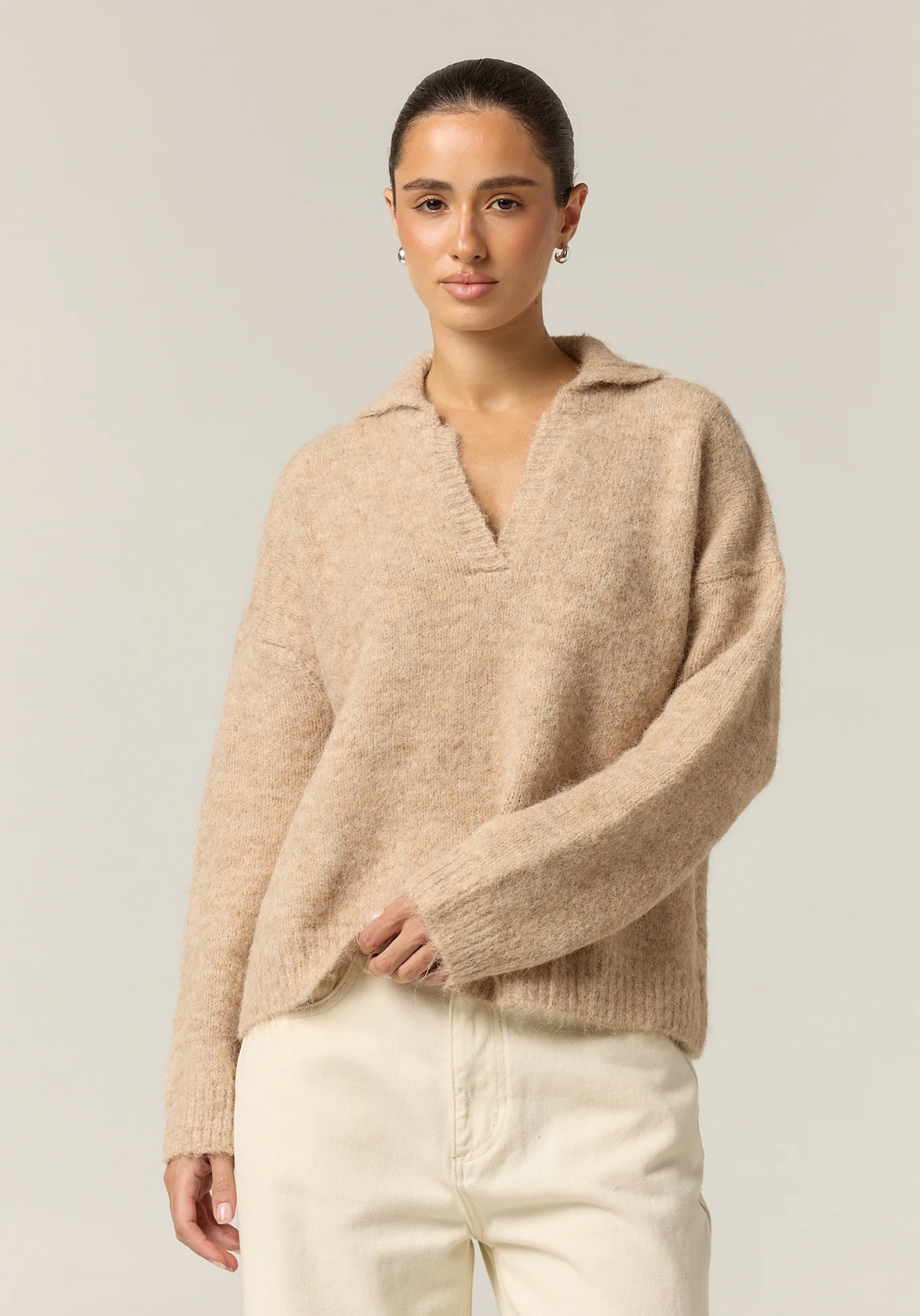Morgan Knit Jumper (Taupe) - Image 6