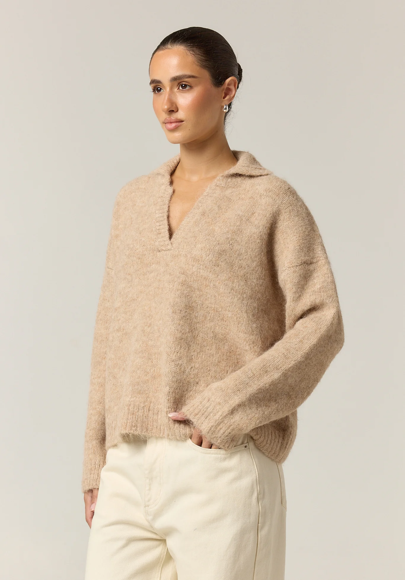 Morgan Knit Jumper (Taupe) - Image 7