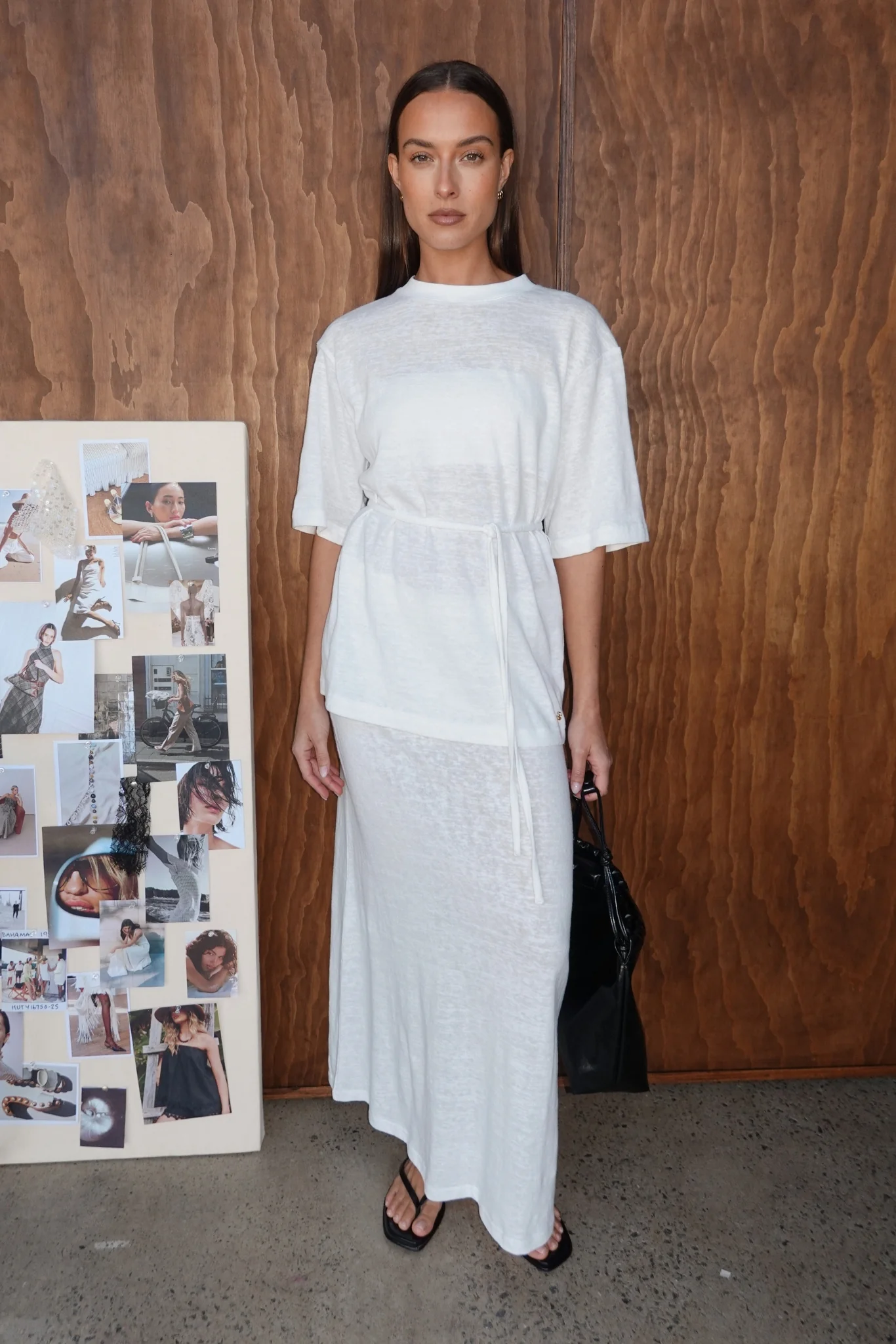 Noa Belted Tee (White) - Image 9