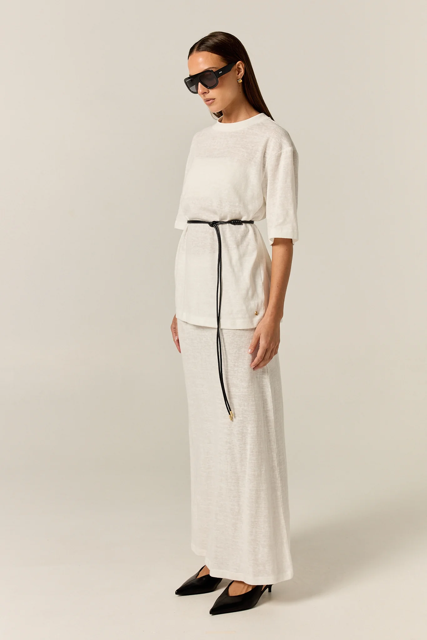 Noa Midi Skirt (White) - Image 3