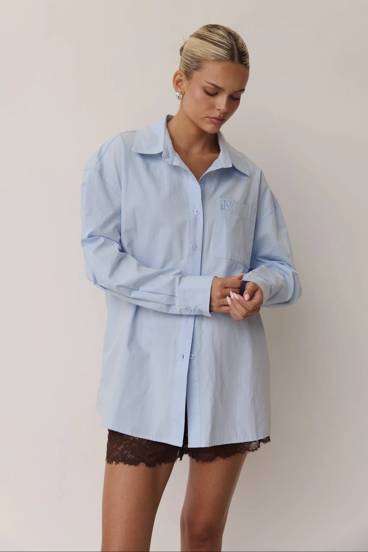 Odette Signature Shirt (Powder Blue) - Image 5
