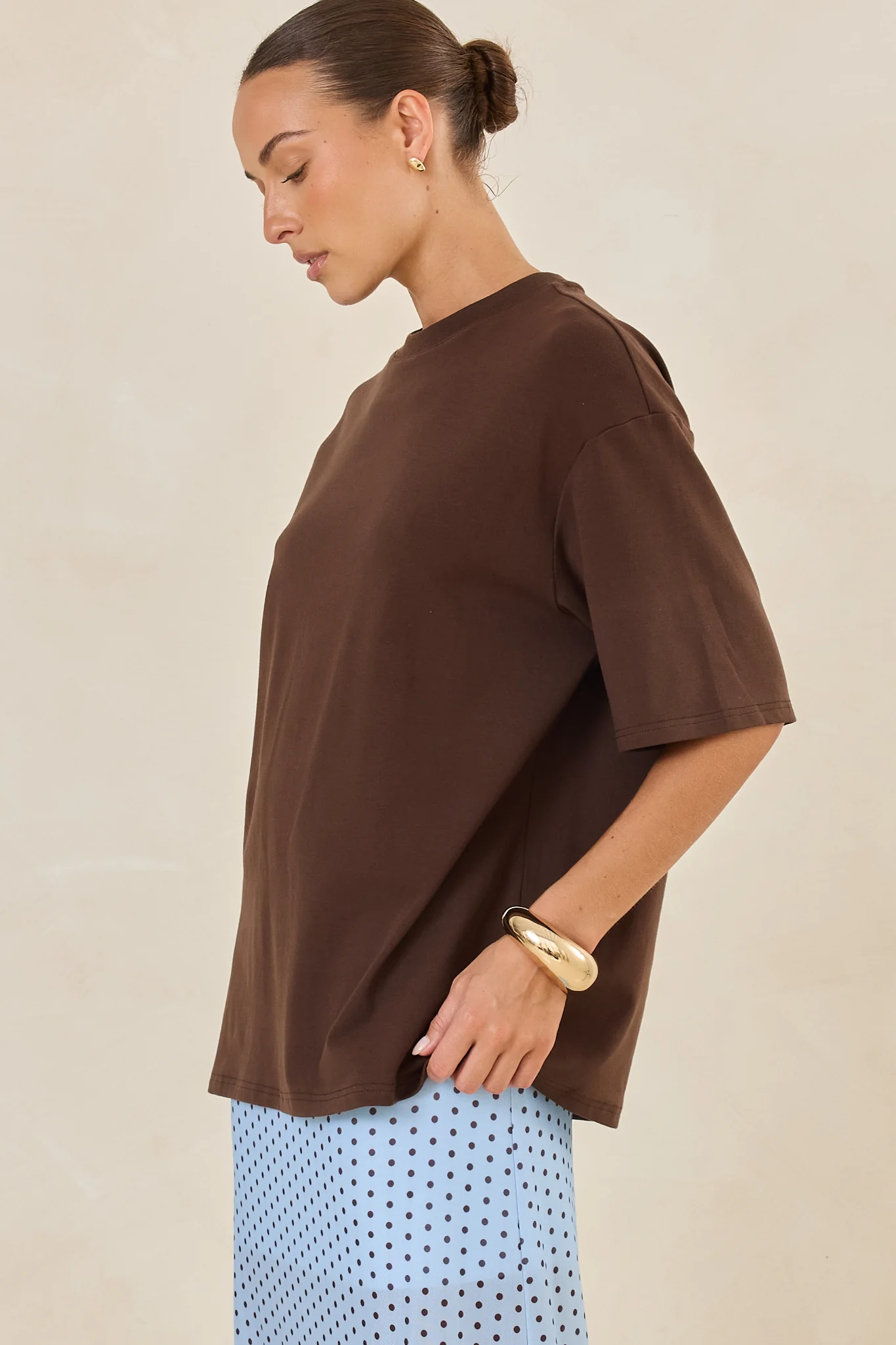 Quinn Jersey Tee (Chocolate) - Image 3