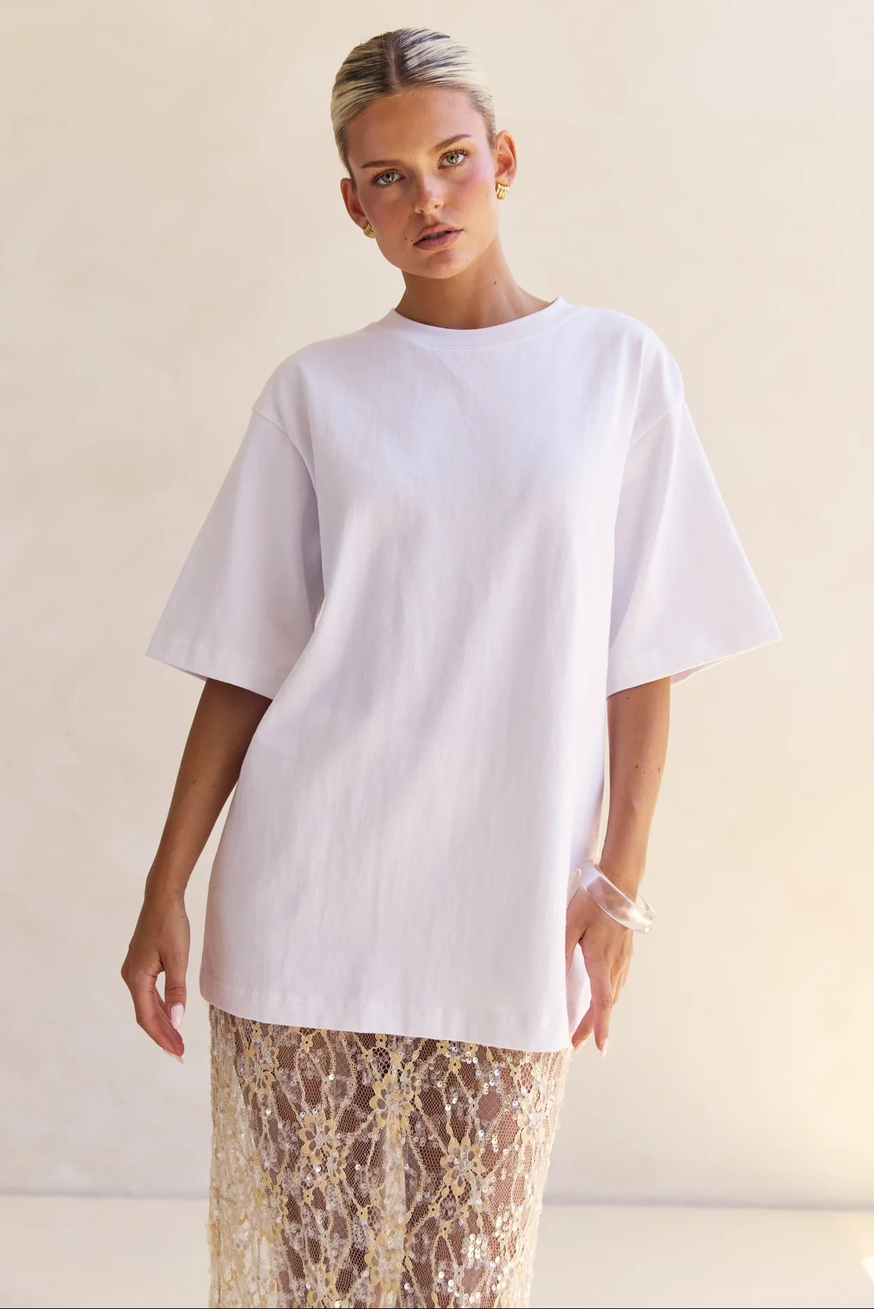 Reese Boyfriend Tee (White) - Image 3