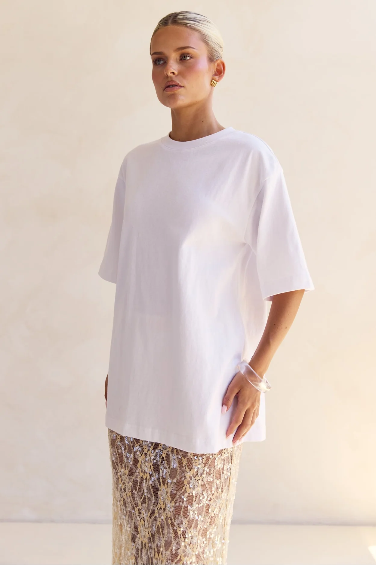 Reese Boyfriend Tee (White) - Image 4