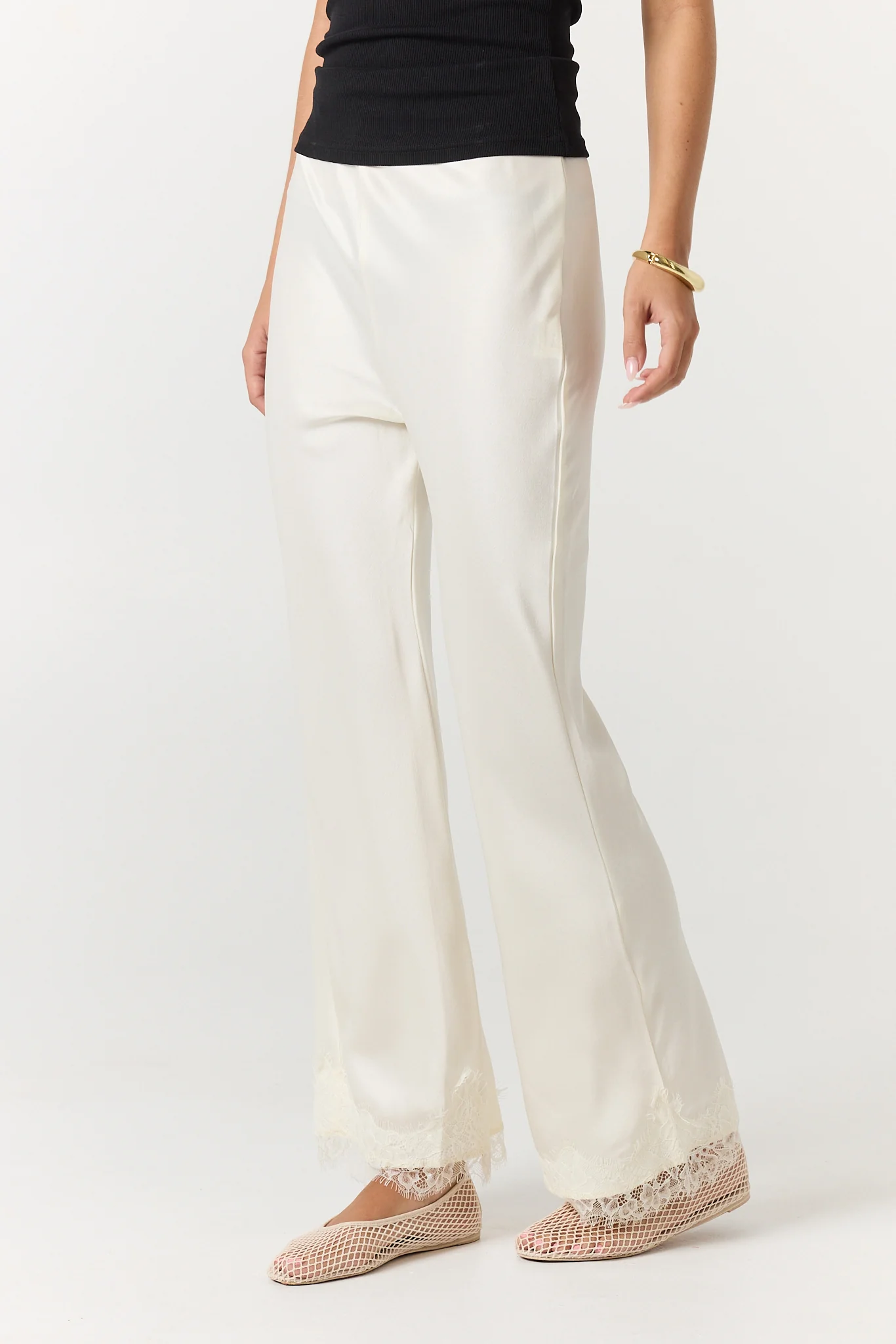 Sasha Bias Lace Pant (Cream) - Image 4