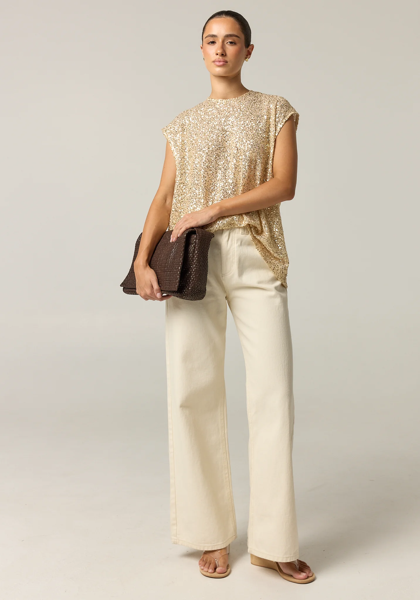Stevie Sequin Top (Gold) - Image 2