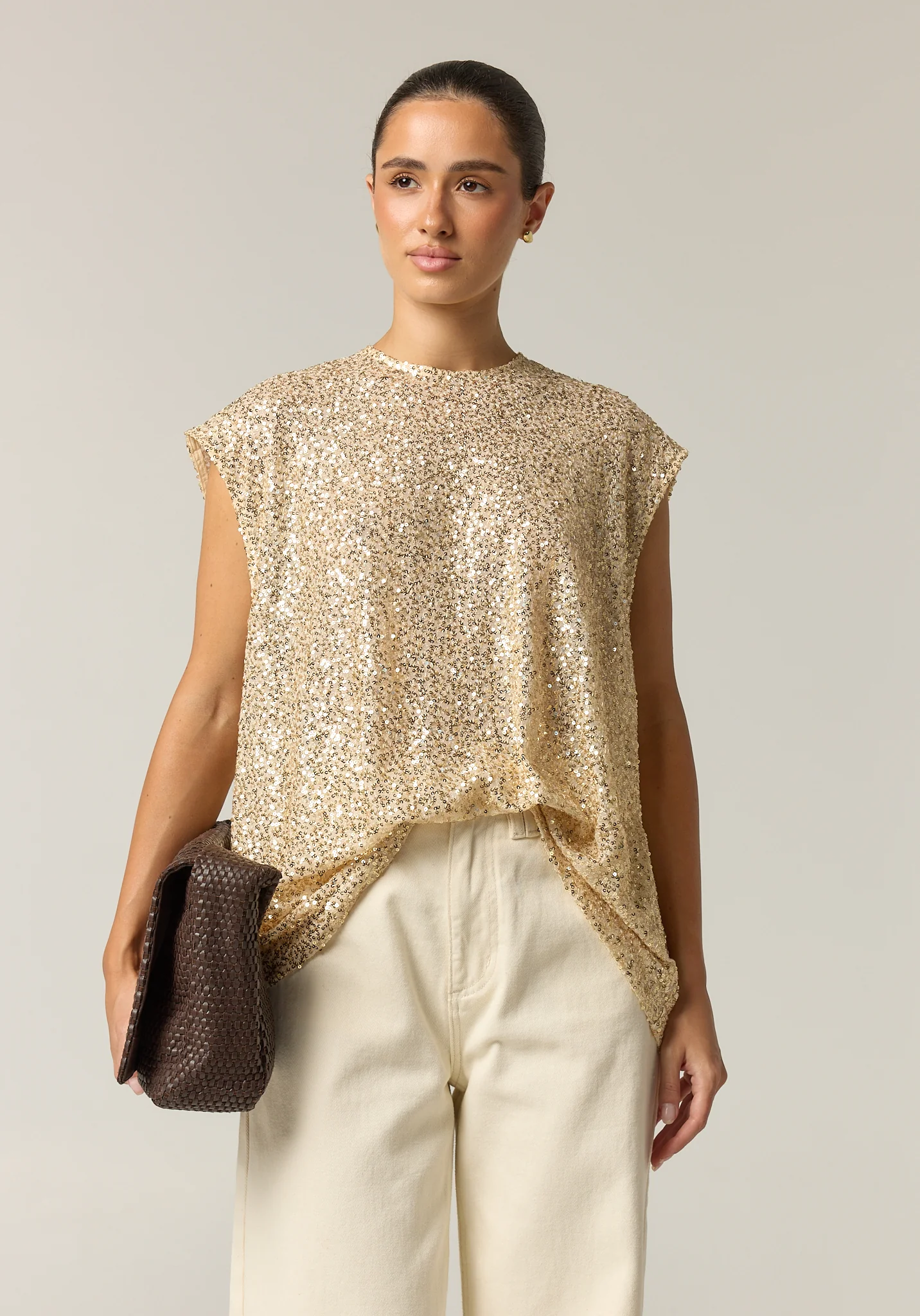 Stevie Sequin Top (Gold) - Image 3
