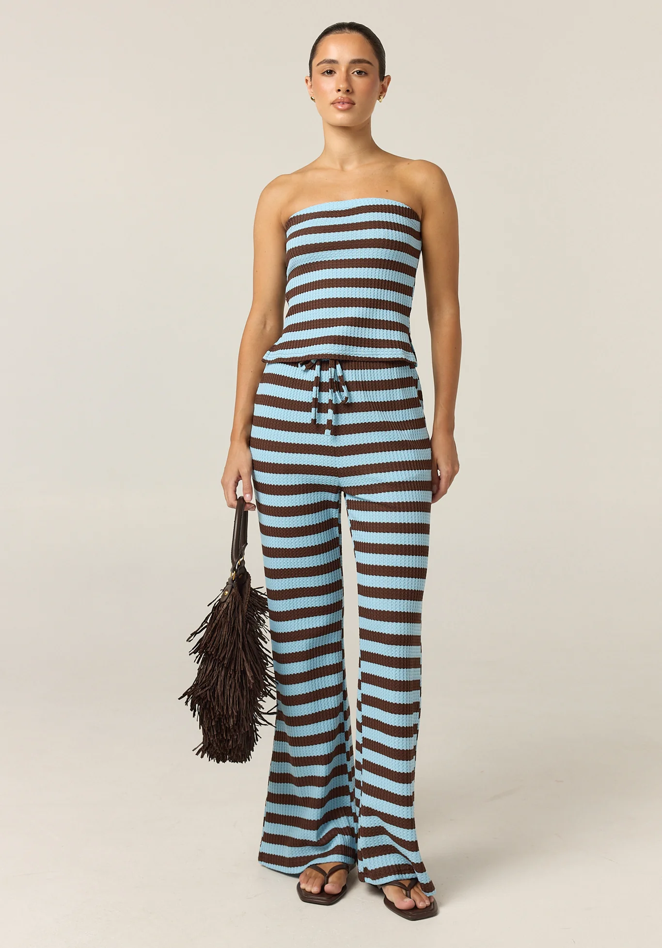 Yasmin Knit Set (Choc/Blue Stripe) - Image 4