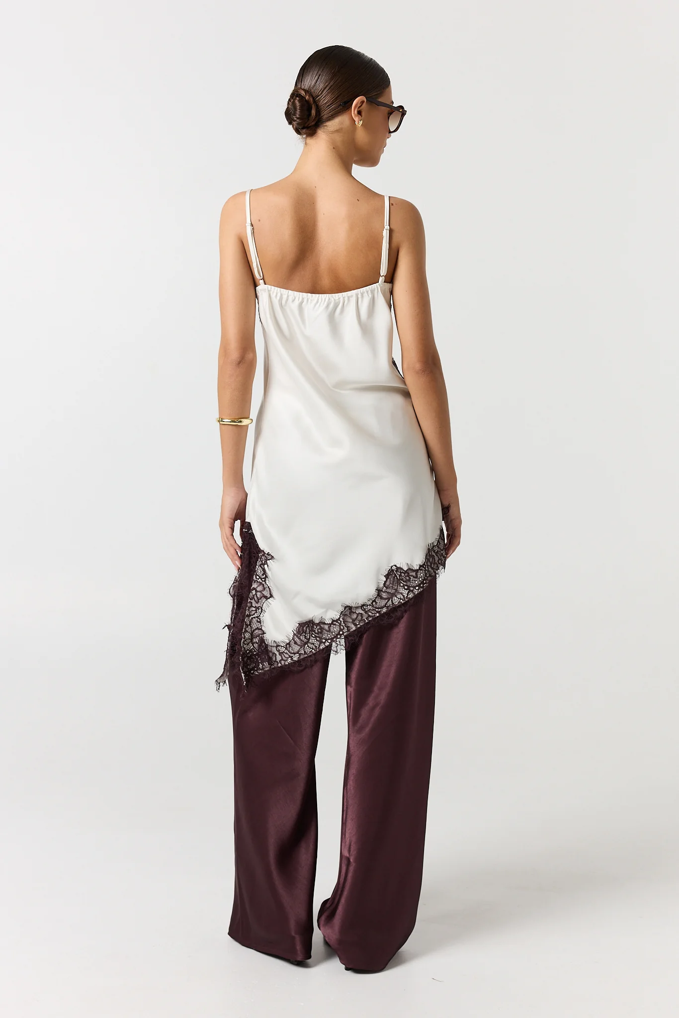 Zeva Asym Lace Cami (Ivory) - Image 7